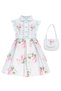 Girl's Satin Bag Piece Floral Dress 36343 - 2