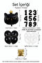 5 Year Old Black Cat Themed Birthday Balloon Set 11 Piece Party Decoration Set - 2