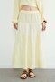 Elastic Waist Muslin Fabric Skirt - 6