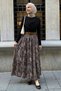 Belt Piece Sandy Black Set with Draped Collar - 6