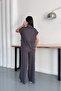 Women's Tracksuit with Zipper Vest Set Wide Leg Pants Oversized Comfortable Two-Piece Set - 6