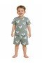 Infant Boys Bird Print Cotton Pajama Set – Soft T-Shirt & Shorts Nightwear