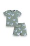 Infant Boys Bird Print Cotton Pajama Set – Soft T-Shirt & Shorts Nightwear - 2