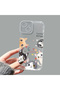 iPhone 15 Compatible Camera Protected Anti-Shock Aesthetic Print Patterned Transparent Silicone Case