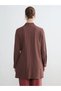 Lcwaikiki Women's Classic Brown Textured Shirt Tunic - 4