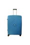 Quad 4Wheel Hard Trolley 55cm Blue