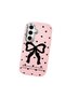 Samsung Galaxy S24 Fe Compatible Camera Protected Pink Soft Silicone Phone Case Bowknot Patterned - 3