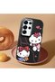 Samsung Galaxy S25 Ultra Compatible Camera Protected Black Soft Silicone Phone Case Hello Kitty - 2