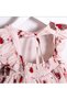 Girls' Lined Back Detail Strawberry Rabbit Dress - 5