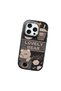 iPhone 16 Pro Compatible Camera Protected Black Soft Silicone Phone Case Cute Bear Patterned - 3
