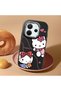 حافظة هاتف من السيليكون الناعم باللون الأسود متوافقة مع كاميرا Redmi Note 14 4G وحماية لهاتف Hello Kitty منقوش - 2