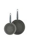 Morelli Granite Fry Pan 2pcs Light Grey - 2