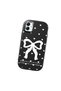 Samsung Galaxy A03 Compatible Camera Protected Black Soft Silicone Phone Case Bowknot Patterned - 3