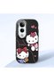 Vivo V50 Lite Compatible Camera Protected Black Soft Silicone Phone Case Hello Kitty Patterned
