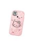 حافظة هاتف من السيليكون الناعم باللون الوردي متوافقة مع هاتف Redmi 10A مع حماية للكاميرا من Hello Kitty منقوش - 3