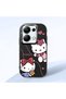 Redmi Note 13 Pro 4g Compatible Camera Protected Black Soft Silicone Phone Case Hello Kitty Patterned