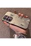 Samsung Galaxy S22 Ultra Compatible Gold Tone Star Patterned Acrylic Material Phone Case - 3