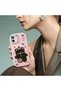 Samsung Galaxy S24 Fe Compatible Camera Protected Pink Soft Silicone Phone Case Bear Patterned - 5