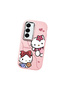 Samsung Galaxy S25 Plus Compatible Camera Protected Pink Soft Silicone Phone Case Hello Kitty - 3