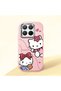 Mi 15t Pro Compatible Camera Protected Pink Soft Silicone Phone Case Hello Kitty Patterned