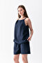 Women's Summer Linen Strap Blouse Shorts Set Casual Daily Combination Beach Chic - 4