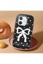 Oppo A5 Pro 5g Compatible Camera Protected Black Soft Silicone Phone Case Bowknot Patterned - 2
