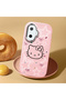 Poco F7 Compatible Hello Kitty Patterned Camera Protected Pink Soft Silicone Phone Case - 2
