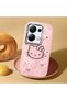 Redmi Note 13 Pro 4g Compatible Hello Kitty Patterned Camera Protected Pink Soft Silicone Phone Case - 3