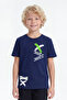 X Yazılı Printed Round Neck Short Sleeve Boys' T-Shirt - 5