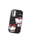 Samsung Galaxy F23 Compatible Camera Protected Black Soft Silicone Phone Case with Hello Kitty Pattern - 3