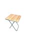 Wooden Square Folding Table with Metallic Stand