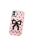 Samsung Galaxy A03 Compatible Camera Protected Pink Soft Silicone Phone Case Bowknot Patterned - 3