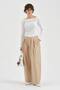 Women's Off-The-Shoulder Fluffy Detailed Long Sleeve Design Blouse - 5