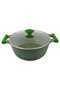 Essentials Granite Non-Stick Cast Aluminium Casserole with Lid, 34 cm, Green - 8