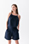 Women's Summer Linen Strap Blouse Shorts Set Casual Daily Combination Beach Chic