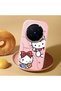 Vivo X300 Pro Compatible Camera Protected Pink Soft Silicone Phone Case Hello Kitty Patterned - 2