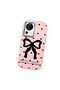 Mi 13 Lite Compatible Camera Protected Pink Soft Silicone Phone Case Bowknot Patterned - 3