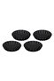 Pie Tins, 4 Pcs, 12 cm, Black - 2
