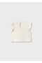 Baby Girl Rib Knit Tshirt Ecru - 3