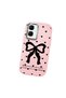 Infinix Smart 10 Compatible Camera Protected Pink Soft Silicone Phone Case Bowknot Patterned - 3