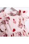 Girls' Lined Back Detail Strawberry Rabbit Dress - 3