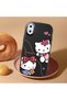 iPhone XS Max Compatible Camera Protected Black Soft Silicone Phone Case Hello Kitty Patterned - 2