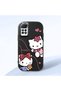 Redmi Note 11 Pro Compatible Camera Protected Black Soft Silicone Phone Case Hello Kitty Patterned