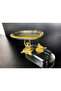 Bird Figured Gold Metal Crystal Stand Presentation Dish Butter Dish Cheese Dish Breakfast Dish - 3
