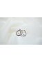 Kp271 Modern Pearl Ring Earrings Silver (Length 20 mm) - 2