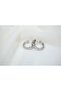 Kp272 Chain Looking Hoop Earrings Silver (Diameter 20 mm)