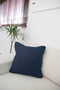 2-Pack Cotton Textured Woven Cushion Cover Navy Blue - 3