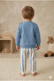 Baby Boy Smile Printed Navy Blue Top and Bottom Set Blue - 2