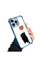 iPhone 15 Pro Compatible Transparent Four Corner Silicone Coated Glossy Edge Case - 3