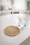 Handmade Wicker 6-Piece Coasters 12 cm Tea Cup Mug Candle Coaster Decorative Plate